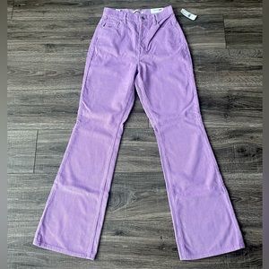 PACSUN High Rise Bootcut Corduroy Purple Pants